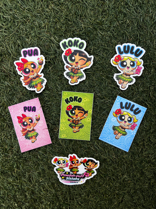 Powdah-Puff Sistahs Sticker Pack